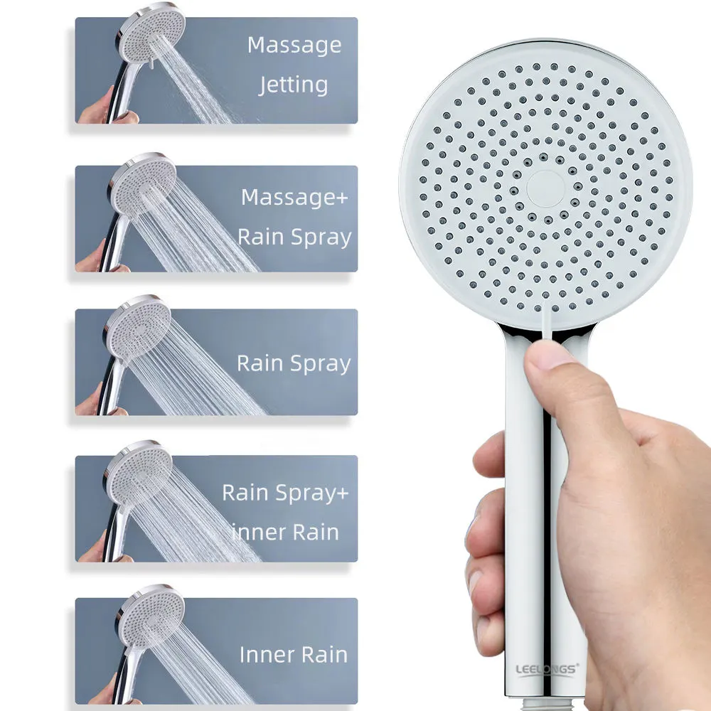 Soffione doccia autopulente con interfaccia universale