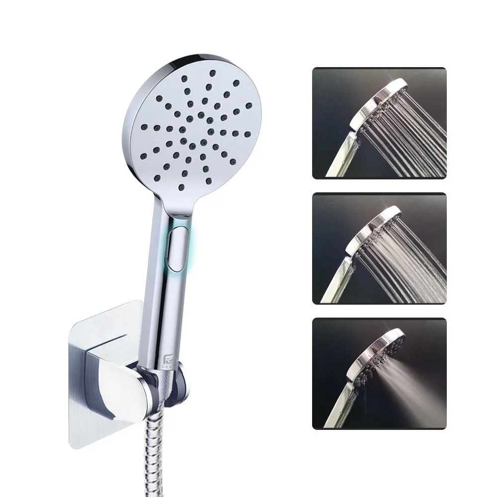 Doccia con pulsante da bagno regolabile in plastica cromata tipo spa